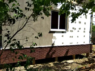 “Zareçe” projeli ev, Moskova bölgesi: cephe kaplaması