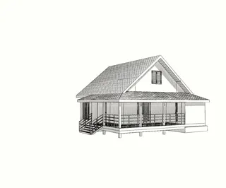 Haus nach individuellem Entwurf, Dorf Novo-Talitsy: Projektvisualisierung