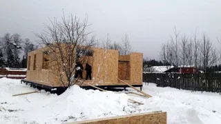 Haus nach Projekt „Utes“, Dorf Nikulskoe: Wandmontage