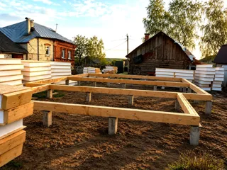 Haus nach individuellem Projekt, Gebiet Nischni Nowgorod: Fundament und Grundrahmen
