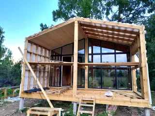 Haus 54 m², Projekt „Barnhouse 39“, Dorf Kalikino: Fenster und Türen