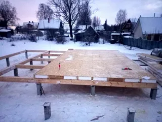 Haus 131,5 m² nach Projekt „Sefir“, Vologda: Fundament und Grundrahmen