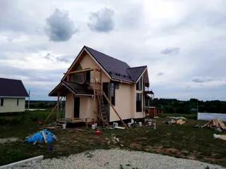 Haus nach Projekt „Garmonija 122.89“, Dorf Shirino: Fertiges Haus