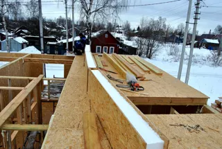 Haus nach Projekt „Townhouse - 1“, Ivanovo: Wandmontage