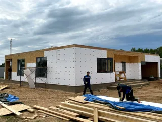 Haus 224 m² nach individuellem Projekt, Dorf Borovikovo: Fassadenverkleidung