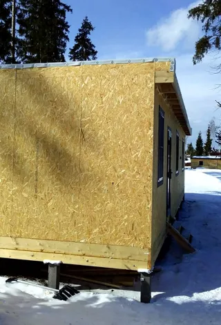 Haus nach Projekt „Mistika - E2.8“, Cottage-Siedlung „Borissowka“: Wandmontage