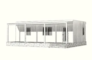 62 m² house, “Mistika s” design, Korobovo village: design rendering