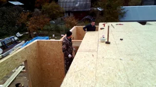 Haus nach Projekt „William 192“, Dorf Timonovo: Wandmontage