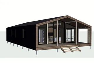 Haus 136 m², Projekt „CHALET 136 zur Selbstmontage“, SNT „Rodnitschkowoe“