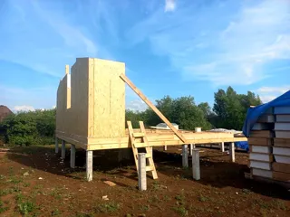 Haus 70 m², individuelles Projekt, SNT „Priosjornyj“: Wandmontage