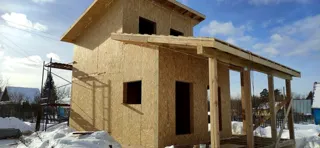 55 m² ev, özel proje, “Ivanovets” SNT: tamamlanmış ev