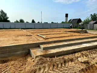 Haus 224 m² nach individuellem Projekt, Dorf Borovikovo: Fundament und Grundrahmen