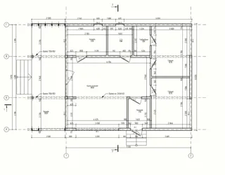 Haus 86,6 m² nach individuellem Projekt, Dorf Laptevo: Projektgrundriss