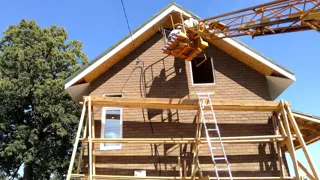 Haus nach Projekt „Sarja“, Kazan: Fassadenverkleidung