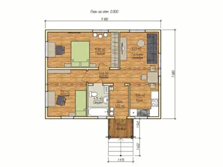 “Almaz” projesine göre ev, Kostroma: proje planı