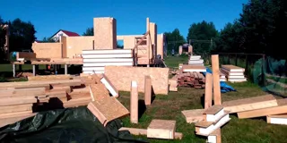Haus 105 m² nach individuellem Projekt, Dorf Toporok: Wandmontage