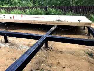 Haus nach individuellem Projekt, KP „Jaroslawskoje Wsmorje“: Fundament und Grundrahmen