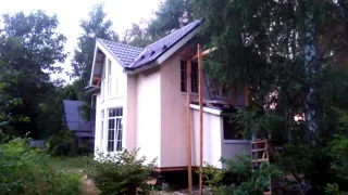 Haus nach Projekt „Musterhaus“, Gebiet Moskau: Fassadenverkleidung
