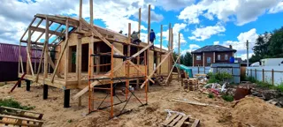 Haus 100 m² nach Projekt „Barnhouse 76.1“, Gebiet Moskau: Dach