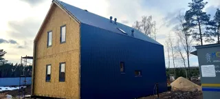 Özel projeye göre 145 m² ev, Kopnino köyü: cephe kaplaması