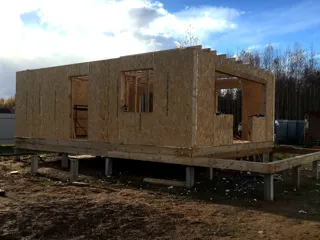 103 m² house, “Ermak” design, Timoshkino village: wall assembly