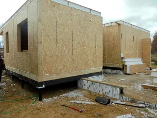 House based on the “Valencia” design, Kosterevo: wall assembly