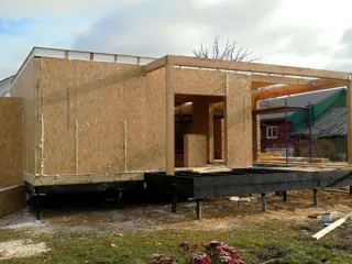 House based on the “Valencia” design, Kosterevo: wall assembly