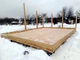 55 m² ev, özel proje, “Ivanovets” SNT: 0 kotunda SIP panel döşeme