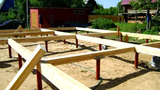 Haus nach individuellem Projekt, Gebiet Moskau: Fundament und Grundrahmen
