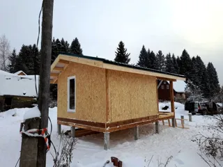 Haus 24 m², Projekt „Nezhnost 3“, SNT „Kolos“: fertiges Haus