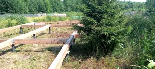Haus nach Projekt „im Dorf Wjatkowo“, Gebiet Iwanowo: Fundament und Grundrahmen