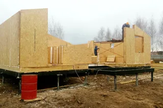 Haus nach Projekt „Slatoust“, Gebiet Moskau: Wandmontage