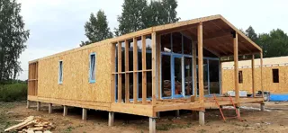 Haus 100 m², Projekt „Barnhouse 76.1“, Dorf Smirnovo: fertiges Haus