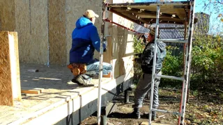 Haus nach Projekt „Solo“, Siedlung Vichuga: Wandmontage