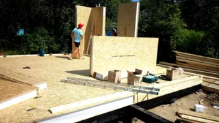 Haus nach Projekt „Gamma“, Gebiet Kostroma: Wandmontage