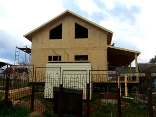 House based on the “Zefir” design, Fedchikha village: completed house