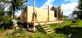 Haus 76 m² nach individuellem Projekt, Dorf Byakovo: Wandmontage