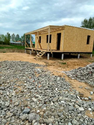 62 m² house, “Mistika s” design, Korobovo village: wall assembly