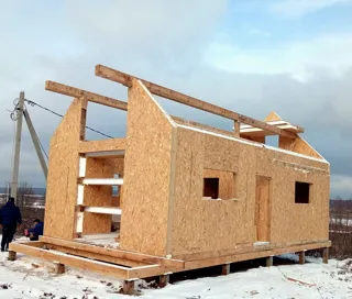 Haus 76 m² nach individuellem Projekt, Dorf Tulchino: Wandmontage