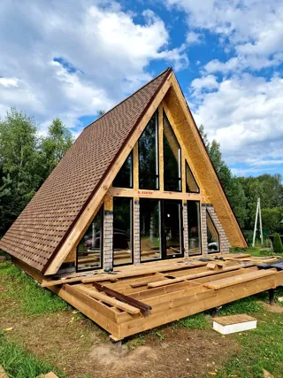 Haus nach individuellem Entwurf, Region Jaroslawl: fertiges Gebäude