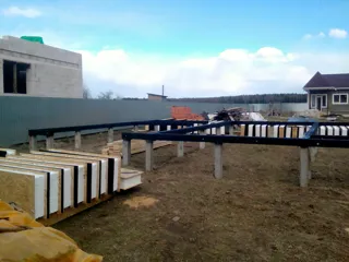 Haus nach individuellem Projekt, Dorf Troitsko-Nikolskoe: Fundament und Grundrahmen