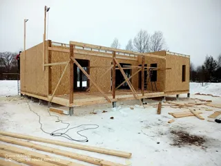102 m² house, “Mistika - E2.8” design, Tutaev: wall assembly