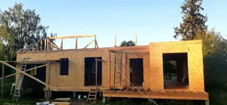Haus 153,4 m² nach individuellem Projekt, Dorf Vereskunovo: Wandmontage