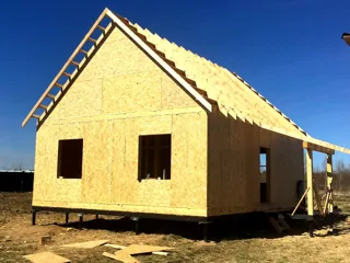 House based on the “Votchina” design, Gubachevo village: completed house