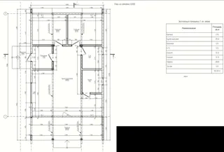 Haus nach Projekt „Chalet 76.3“, Gebiet Iwanowo: Projektgrundriss
