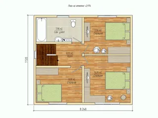 “Slavyanka mini” projesine göre ev, Vladimir: proje planı