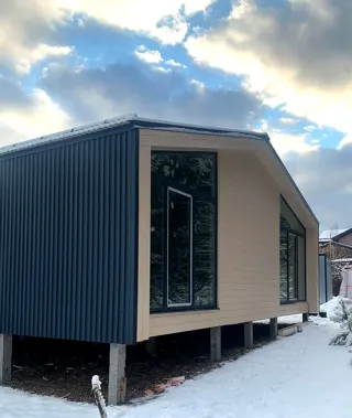 Haus nach Projekt „Barnhouse 110“, Dorf Syanovo-2: fertiges Gebäude