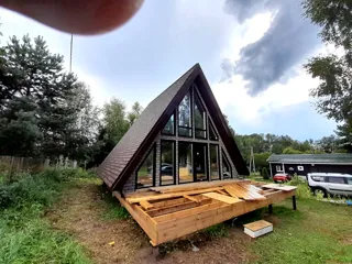 Haus nach individuellem Entwurf, Region Jaroslawl: fertiges Gebäude