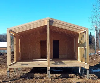Haus 54 m², Projekt „Barnhouse 39“, Gebiet Moskau: Wandmontage