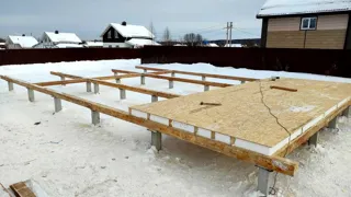 House based on the “Chalet-100 2150” design, Ivanovo Region: foundation and sill strapping
